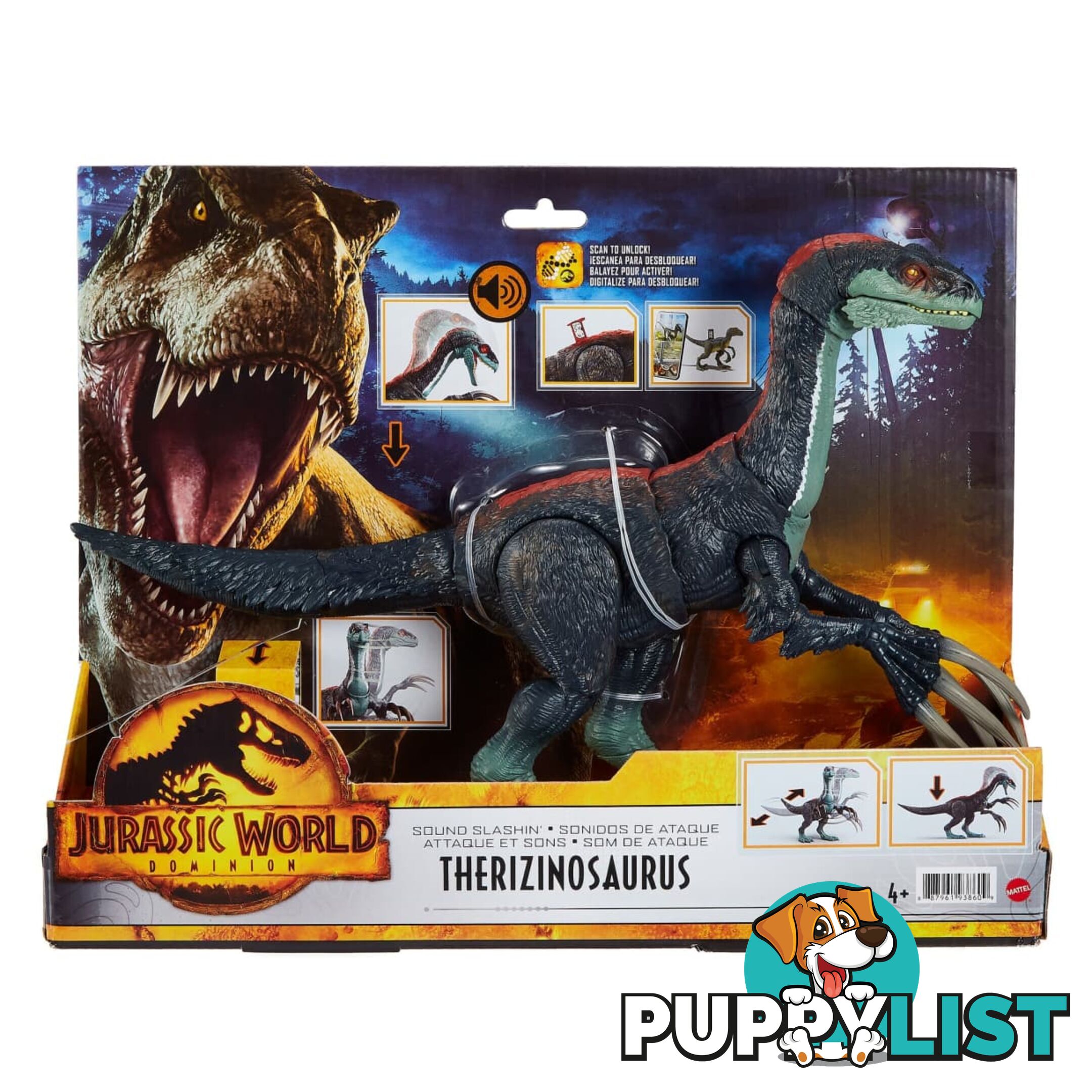 Jurassic World Dominion Dinosaur Figure Sound Slashin Therizinosaurus - Magwd65 - 887961938609