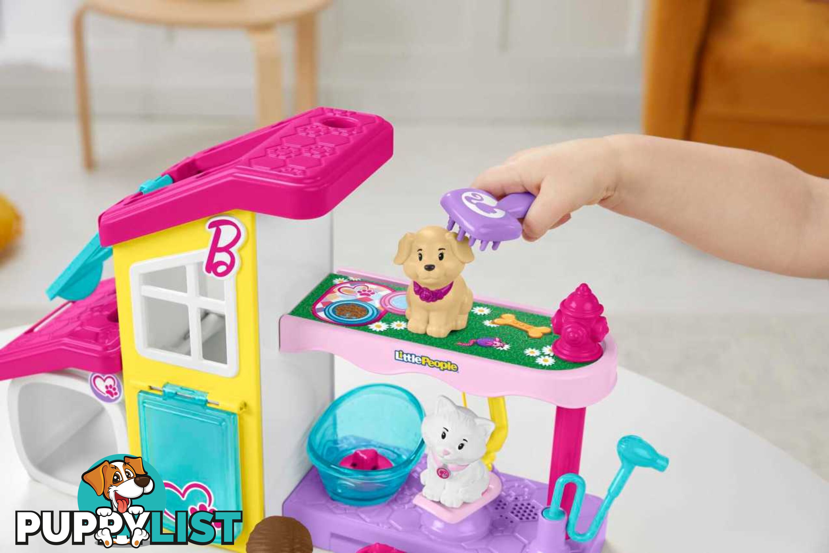 Barbie® Play and Care Pet Spa by Little People® - Mahjw76 - 194735096671