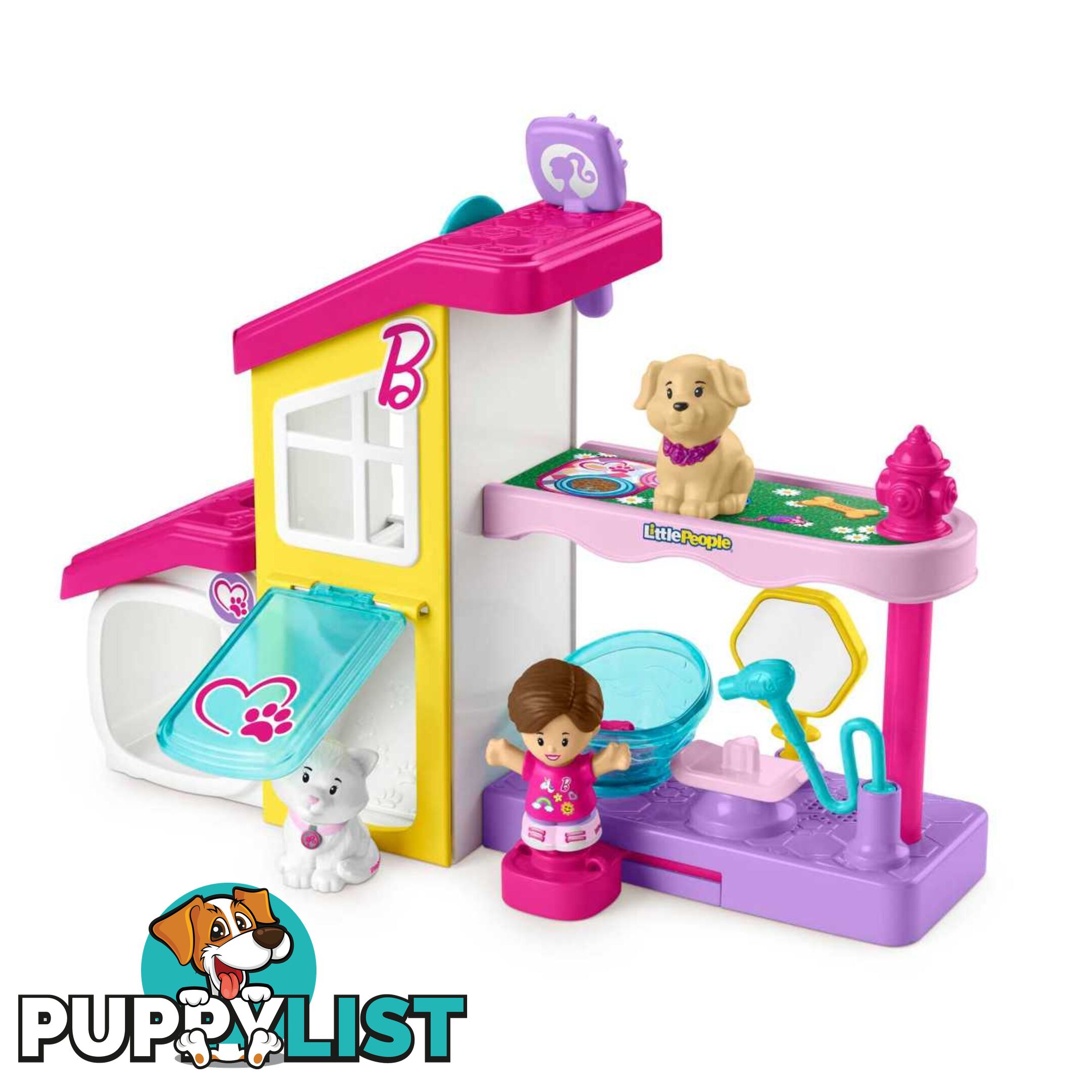 Barbie® Play and Care Pet Spa by Little People® - Mahjw76 - 194735096671