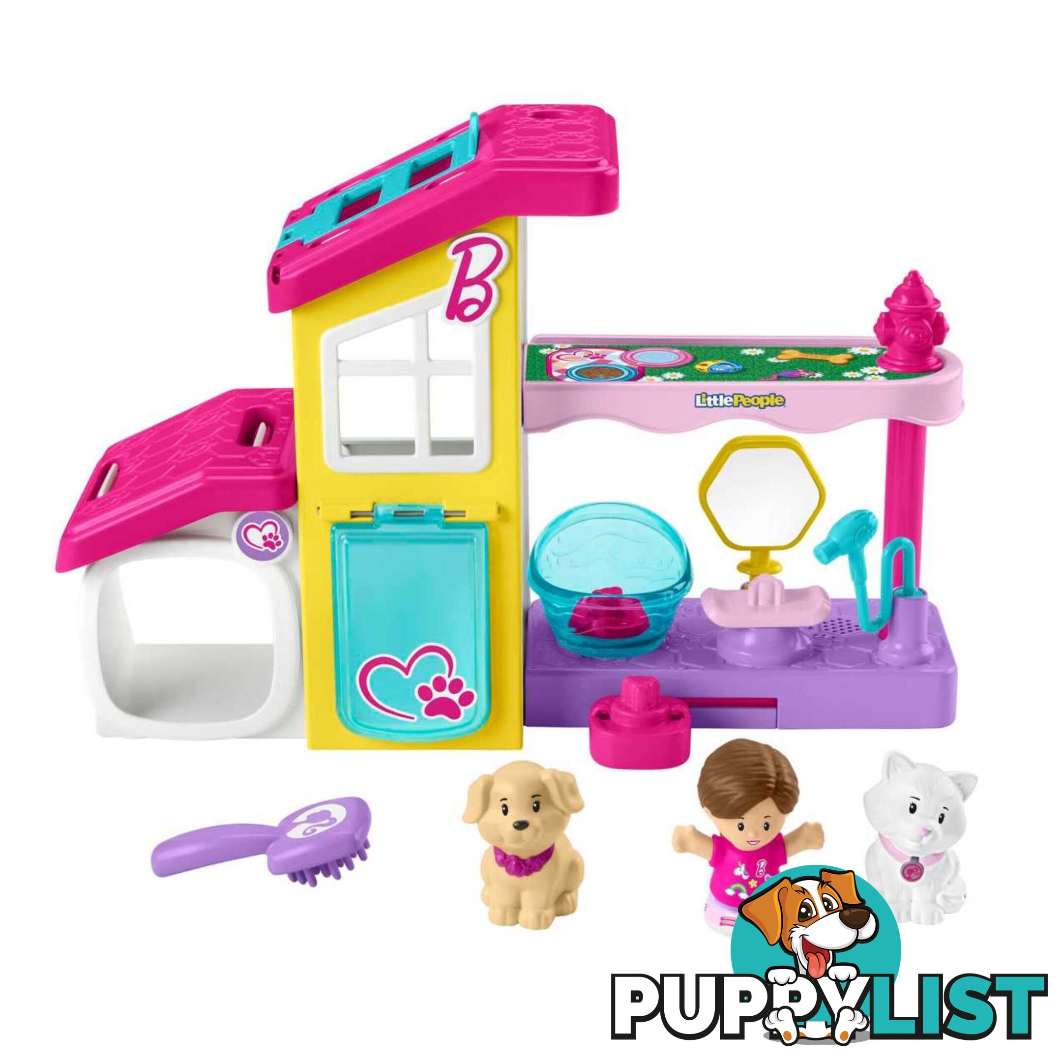 Barbie® Play and Care Pet Spa by Little People® - Mahjw76 - 194735096671