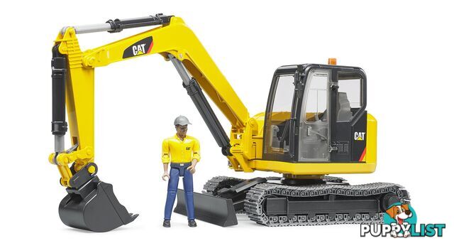 Bruder Cat® Mini Excavator With Worker - Bruder Construction 02466 - 4001702024666