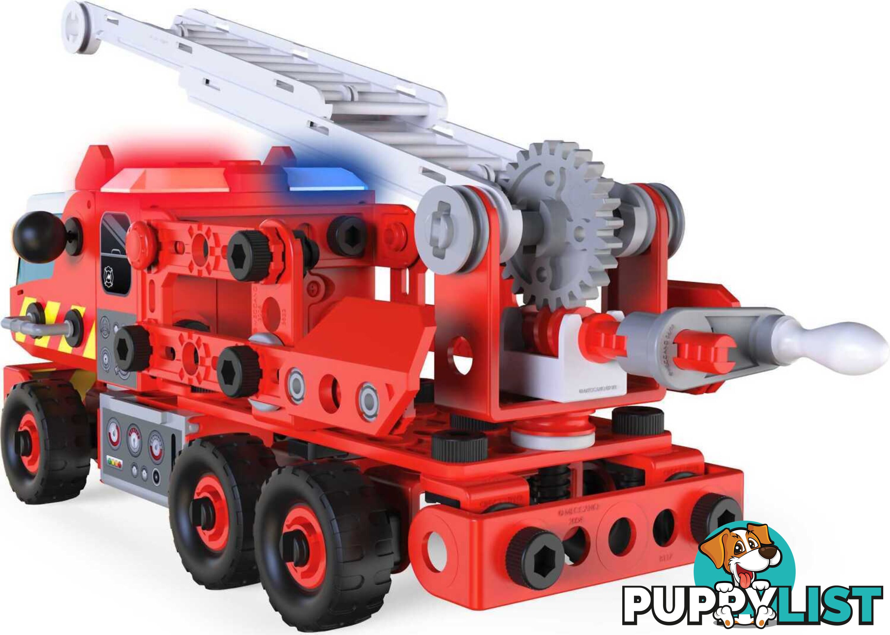 Meccano Junior - Meccano Junior Rescue Fire Truck With Lights And Sounds Steam Building Kit For Kids Aged 5 And Up - Spin Master - Si6056415 - 778988137109