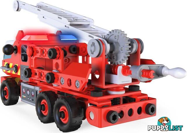 Meccano Junior - Meccano Junior Rescue Fire Truck With Lights And Sounds Steam Building Kit For Kids Aged 5 And Up - Spin Master - Si6056415 - 778988137109