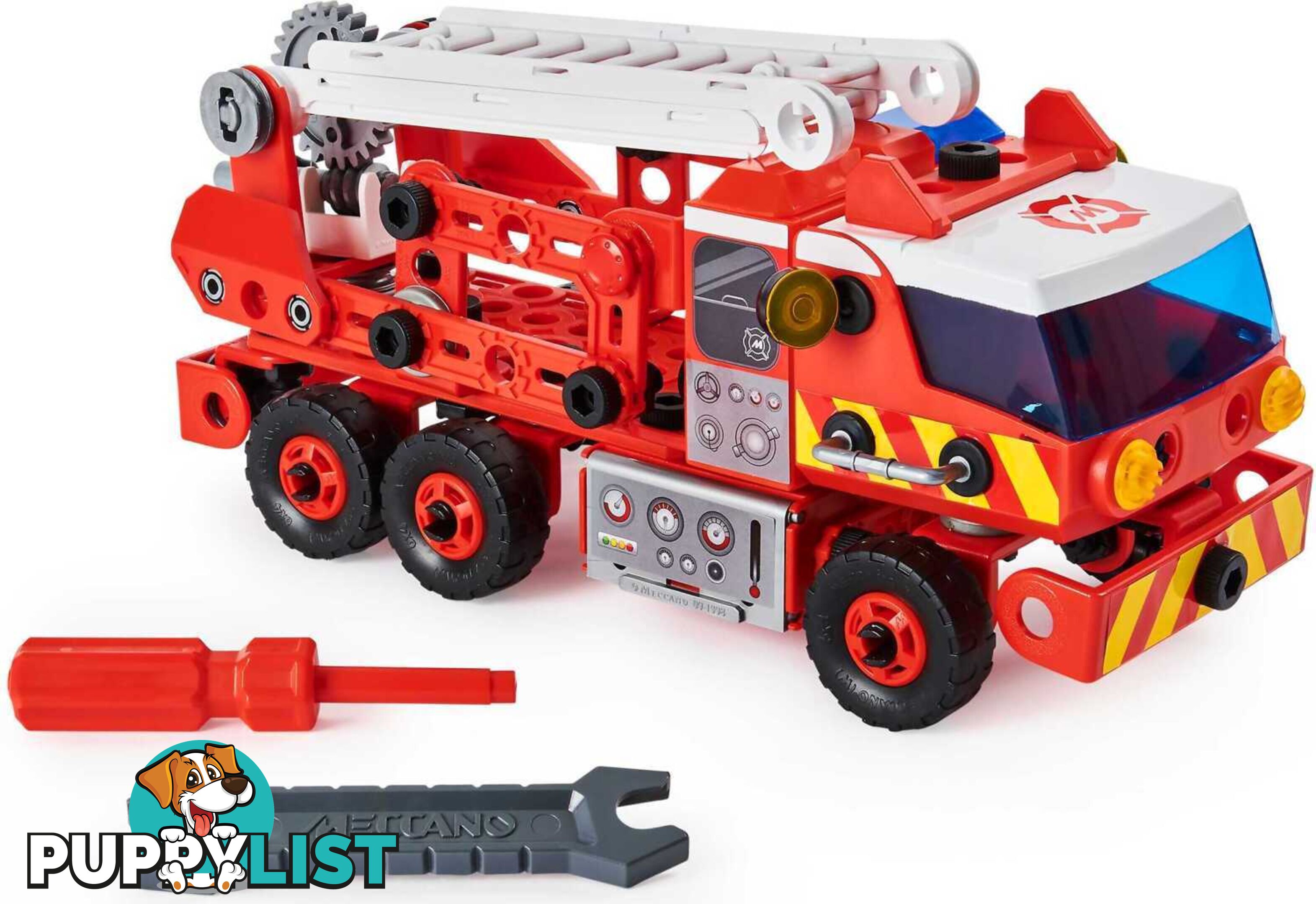 Meccano Junior - Meccano Junior Rescue Fire Truck With Lights And Sounds Steam Building Kit For Kids Aged 5 And Up - Spin Master - Si6056415 - 778988137109