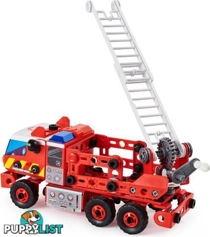 Meccano Junior - Meccano Junior Rescue Fire Truck With Lights And Sounds Steam Building Kit For Kids Aged 5 And Up - Spin Master - Si6056415 - 778988137109