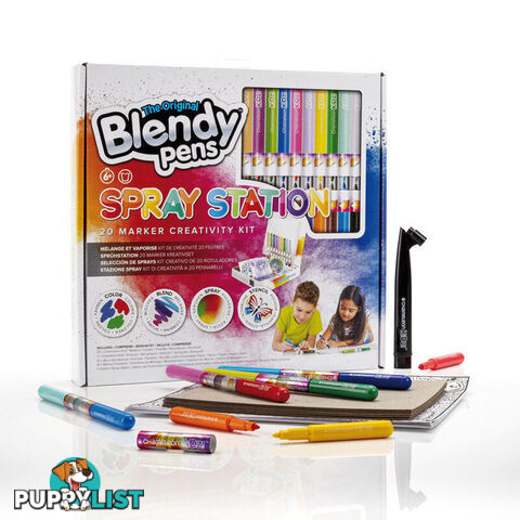 Chameleon Kidz- Blendy Pens Spray Station 20 Marker Creativity Kit - Cjck1401f - 812751022237