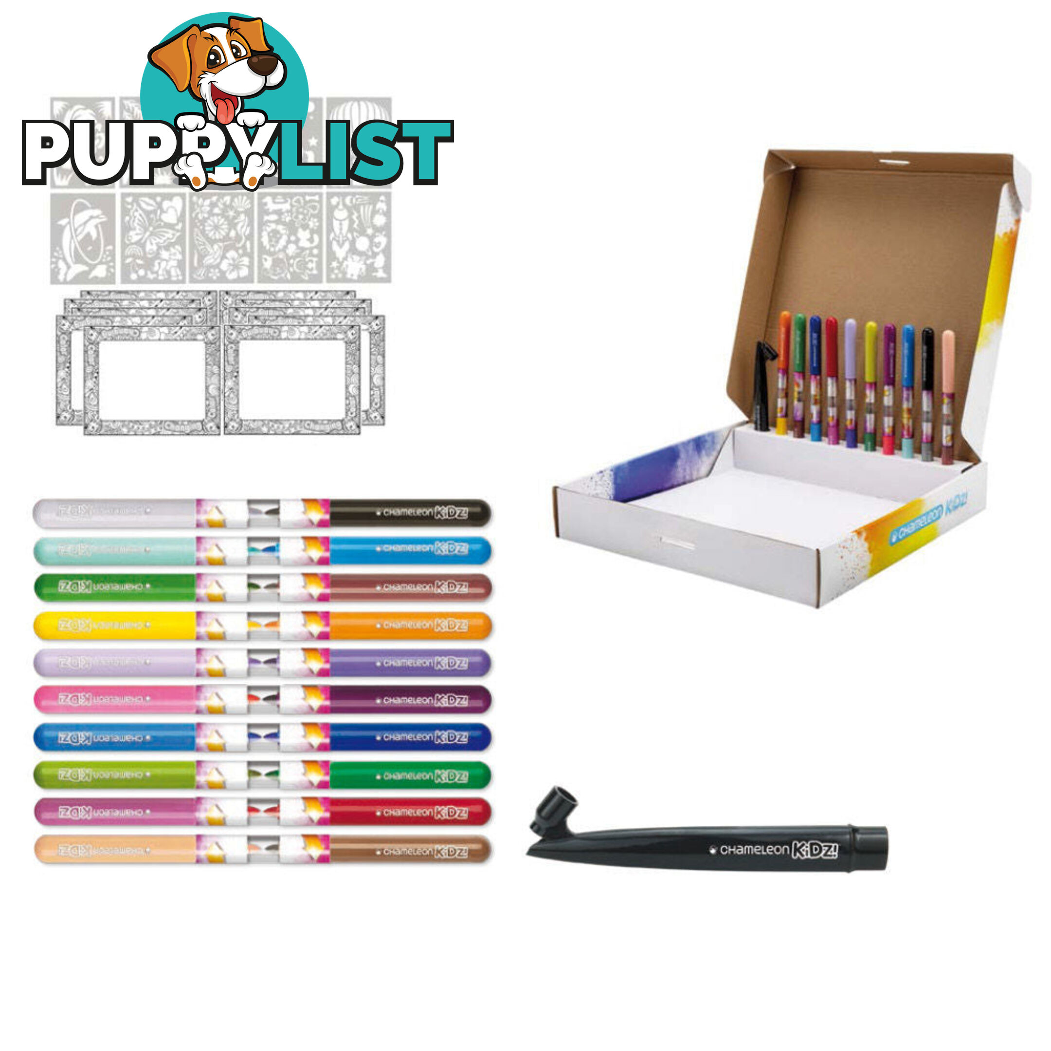 Chameleon Kidz- Blendy Pens Spray Station 20 Marker Creativity Kit - Cjck1401f - 812751022237