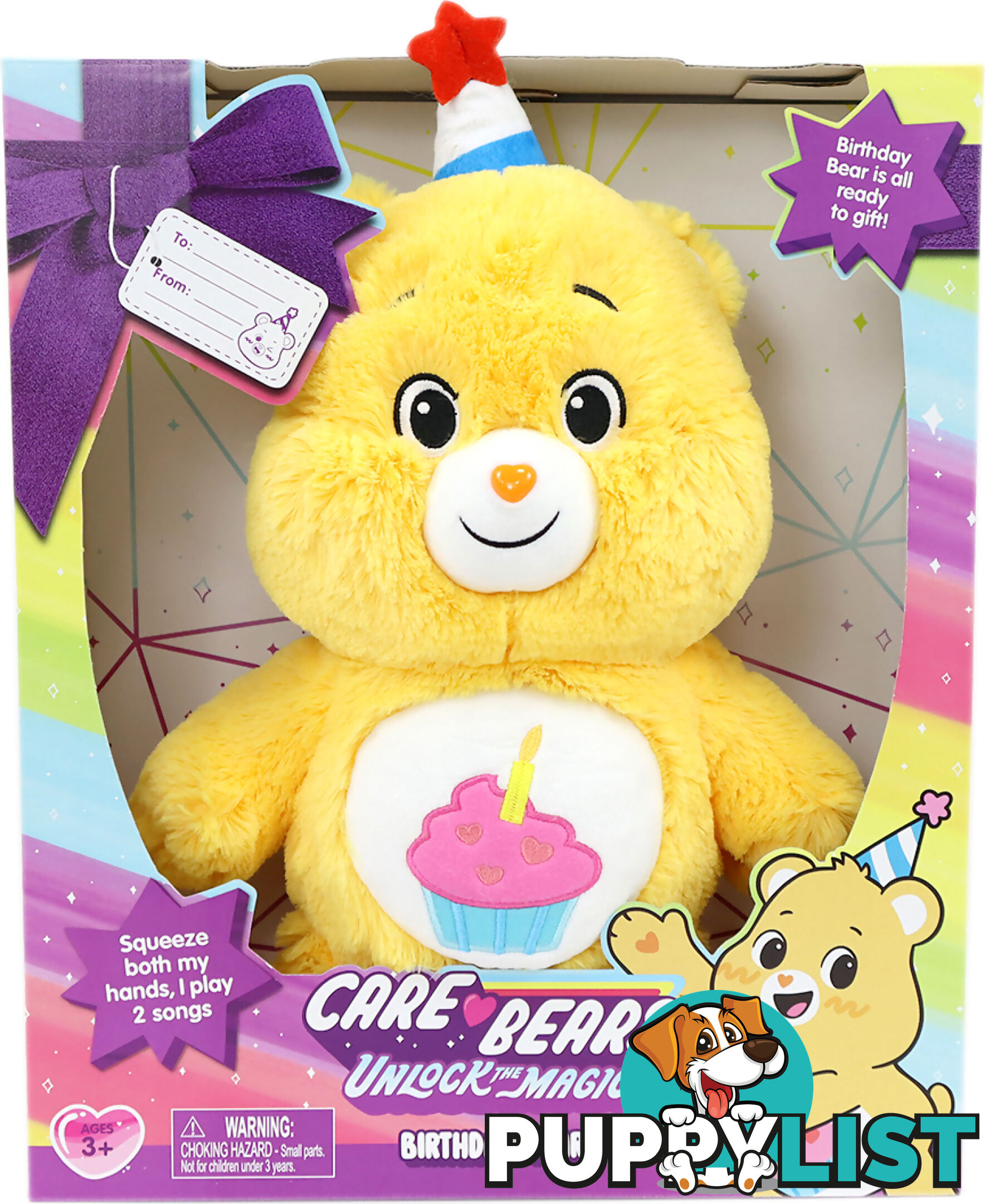 Care Bears - Unlock The Magic Feature Birthday Bear Plush - Hs23355 - 840150233558