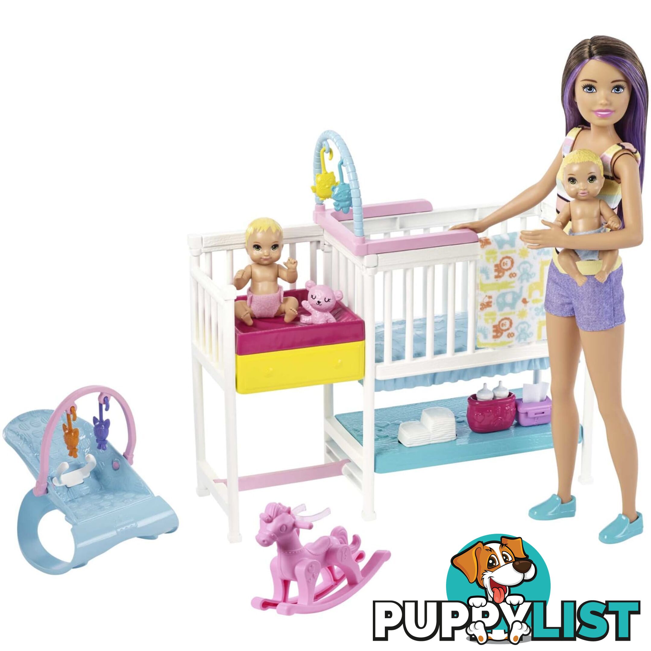 Barbie Skipper Babysitters Inc Nap N Nurture Nursery Dolls And Playset  Mattel Gfl38 - 887961764918