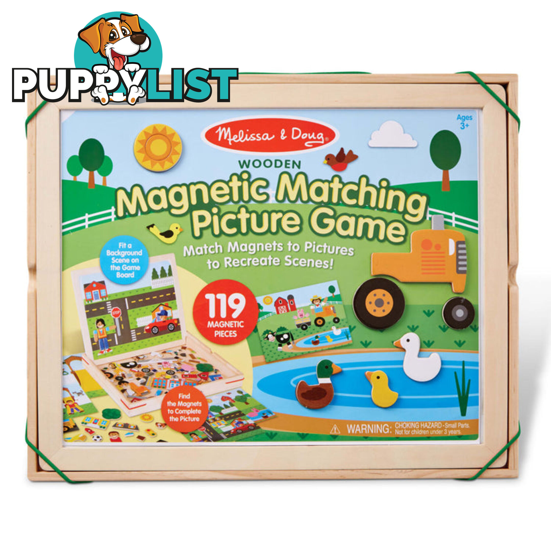 Melissa & Doug - Wooden Magnetic Matching Picture Game - Mdmnd9918 - 000772099189