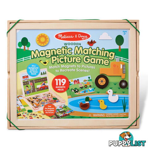 Melissa & Doug - Wooden Magnetic Matching Picture Game - Mdmnd9918 - 000772099189