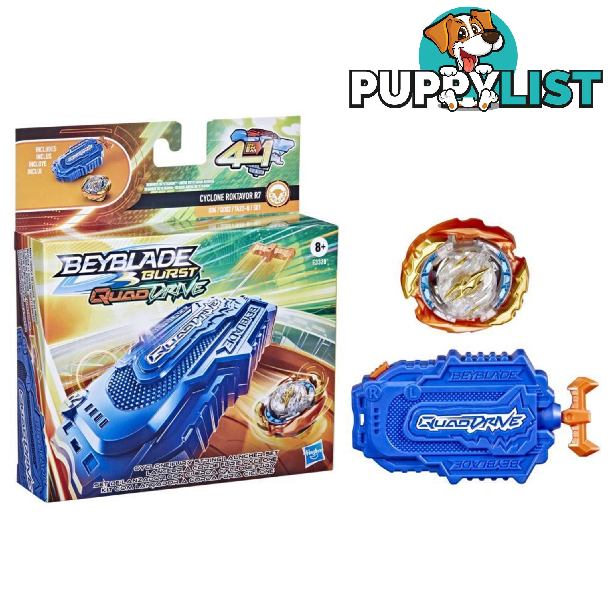 Beyblade Burst Quaddrive Cyclone Fury String Launcher Set - Hbf3320asoo - 195166153117