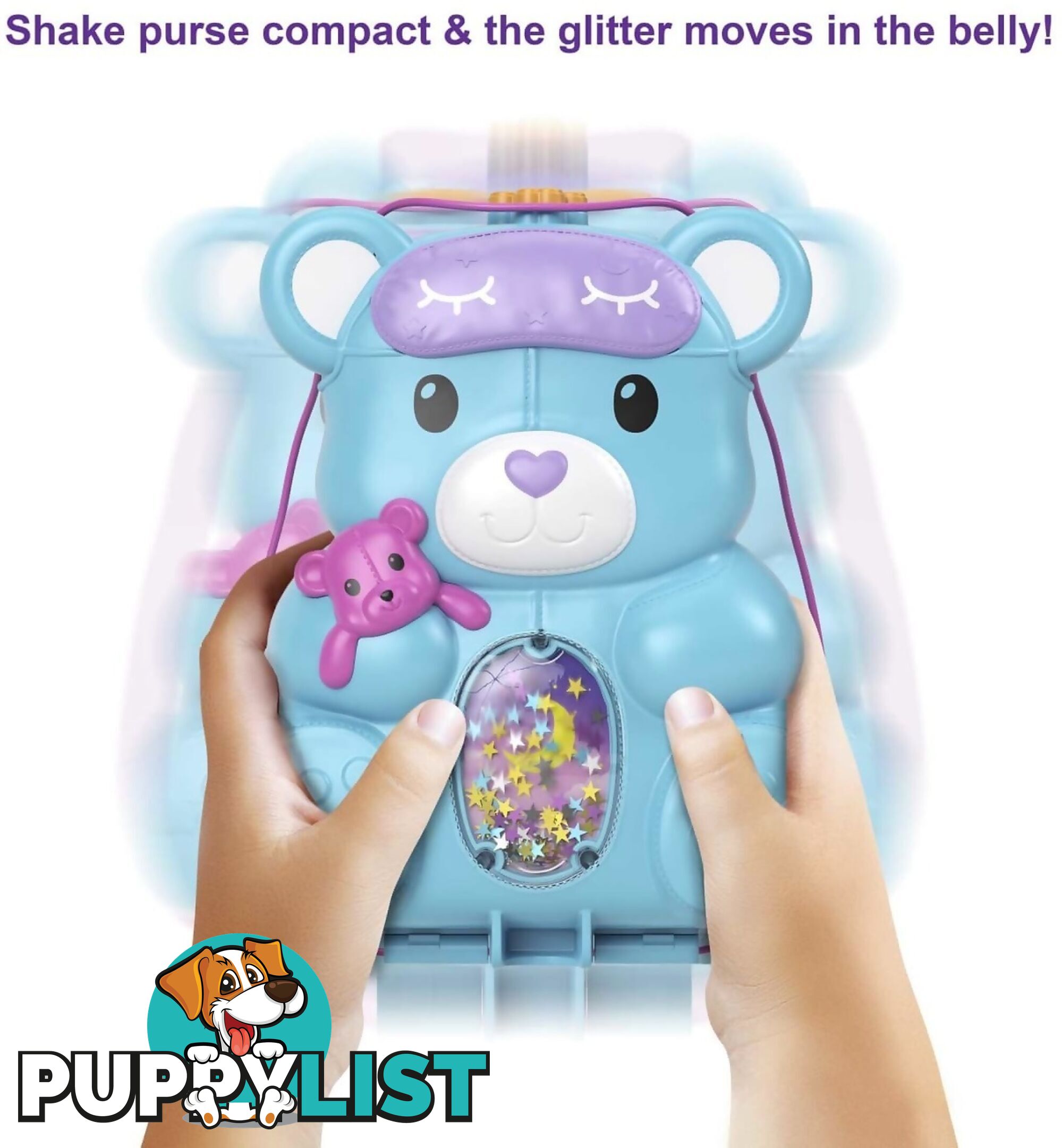 Polly Pocket -teddy Bear Purse Compact 2 Micro Dolls 16 Accessories Pop & Swap Peg Feature 4 & Up - Mattel - Mahgc39 - 194735048274