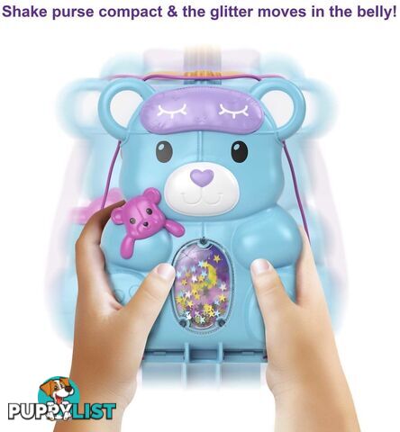 Polly Pocket -teddy Bear Purse Compact 2 Micro Dolls 16 Accessories Pop & Swap Peg Feature 4 & Up - Mattel - Mahgc39 - 194735048274