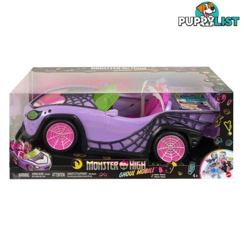 Monster High - Toy Car Ghoul Mobile With Pet and Cooler Accessories - Mahhk63 - 194735069828