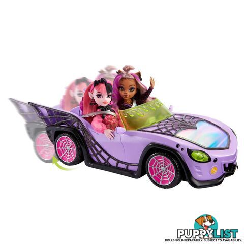 Monster High - Toy Car Ghoul Mobile With Pet and Cooler Accessories - Mahhk63 - 194735069828