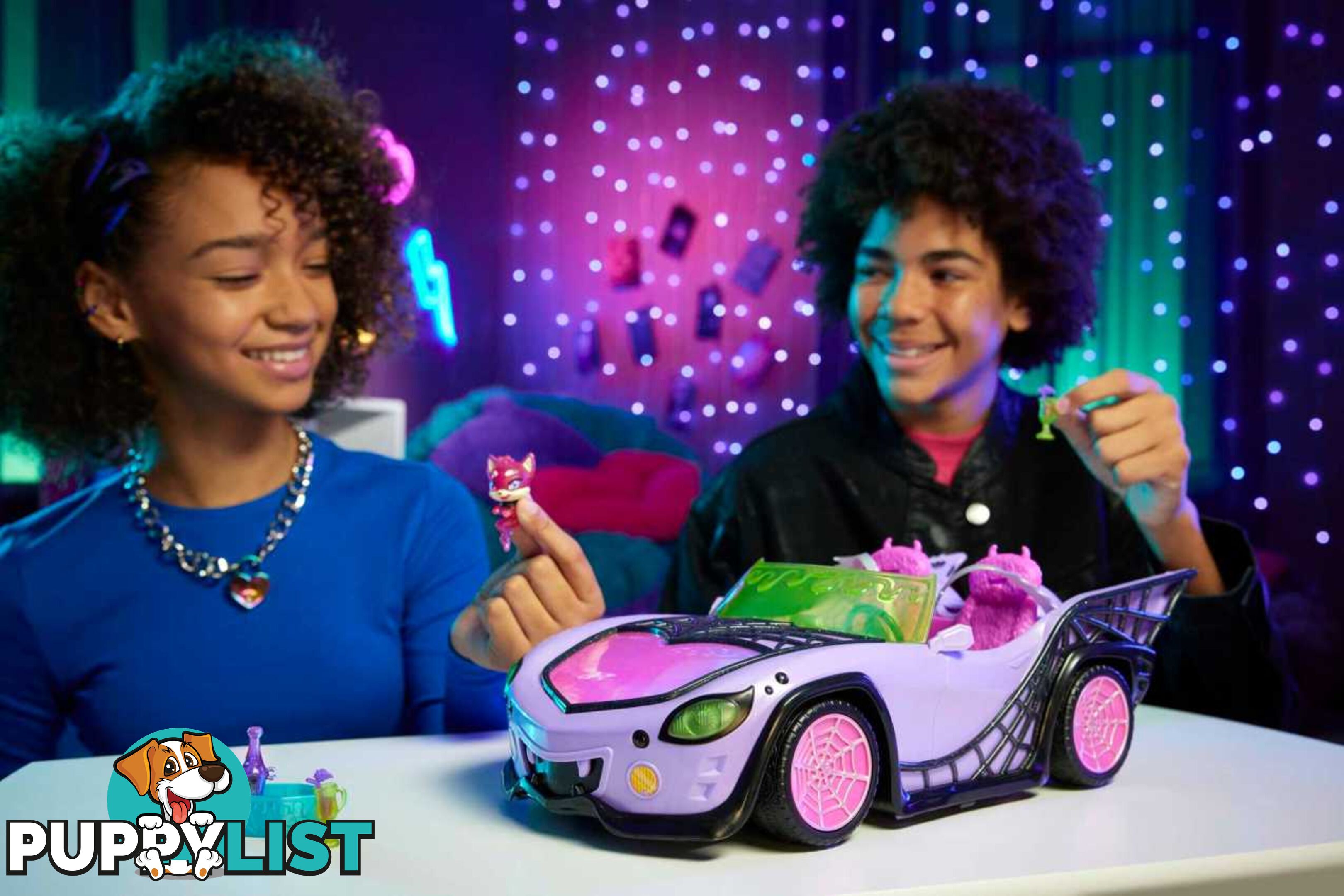 Monster High - Toy Car Ghoul Mobile With Pet and Cooler Accessories - Mahhk63 - 194735069828