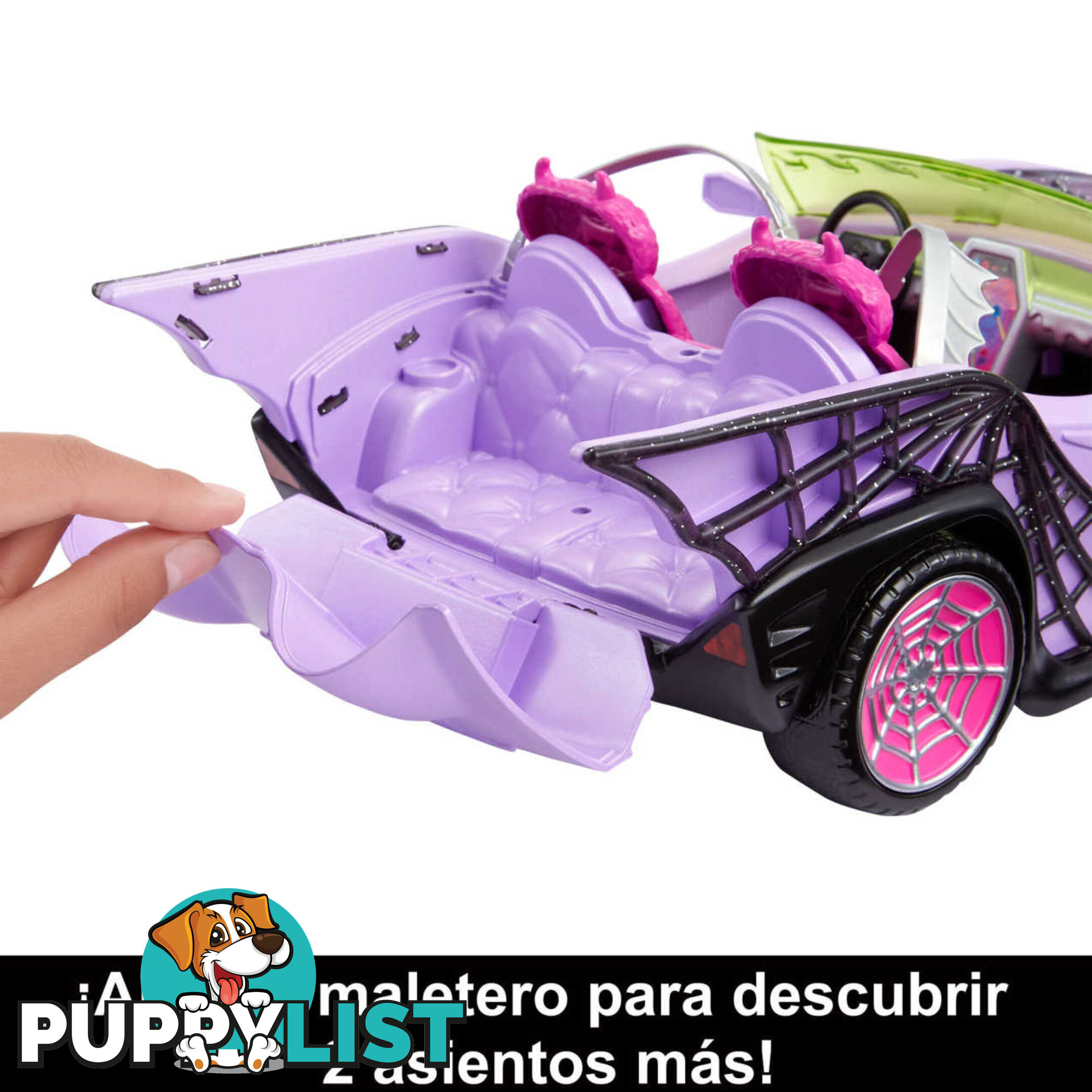 Monster High - Toy Car Ghoul Mobile With Pet and Cooler Accessories - Mahhk63 - 194735069828