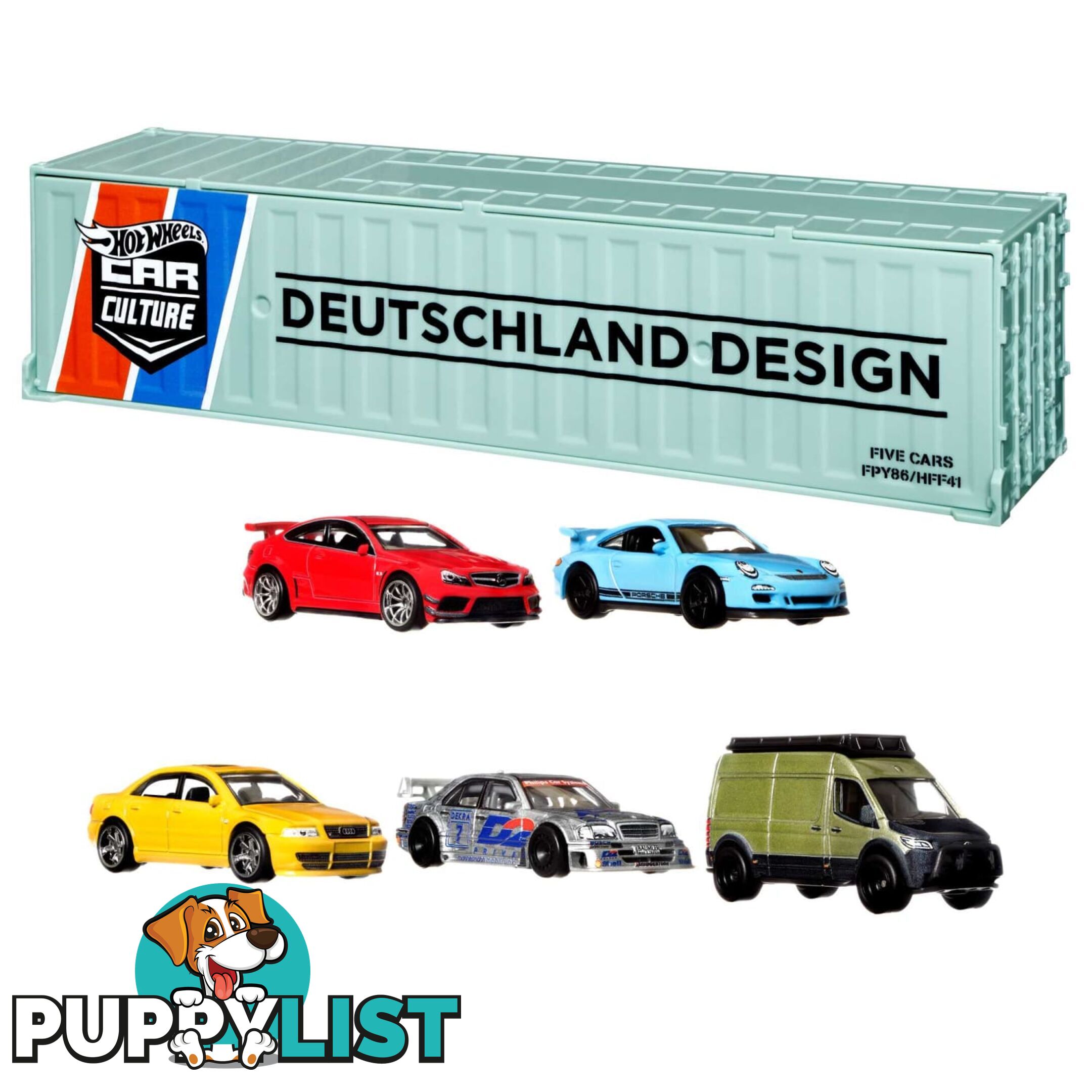 Hot Wheels® - Premium Car Culture Deutschland Design Container Set 5-pack - Mahff41 - 194735039036