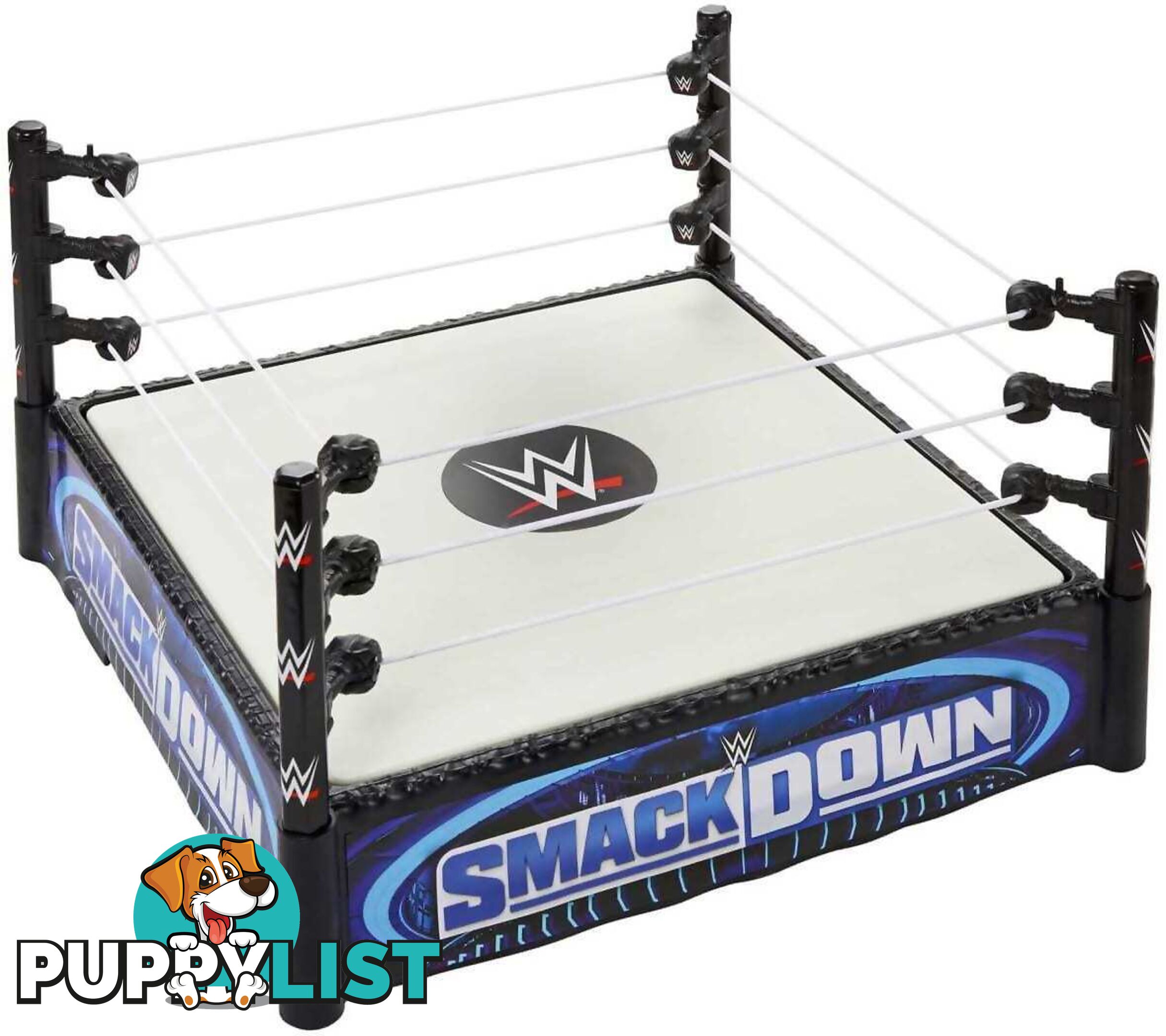 Wwe - Wwe Superstar Ring Playset With Spring-loaded Mat & 4 Event Apron Stickers (14-inch) - Mattel - Mahln13 - 194735115549