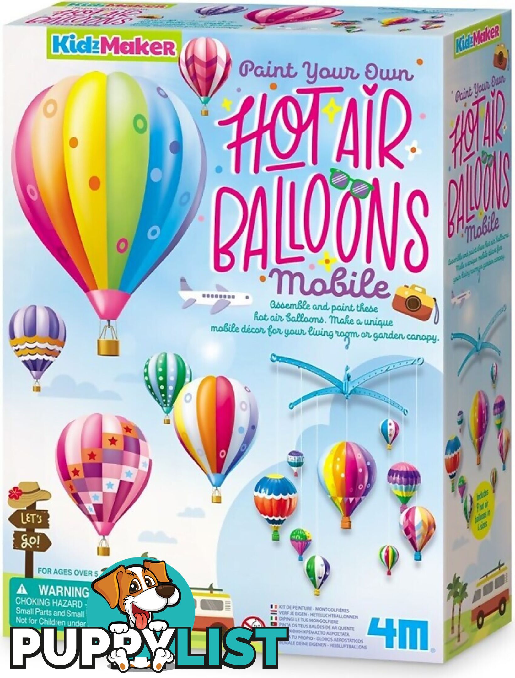 4m - Kidzmaker - Hot Air Balloons Mobile - Jpc4791 - 4893156047915