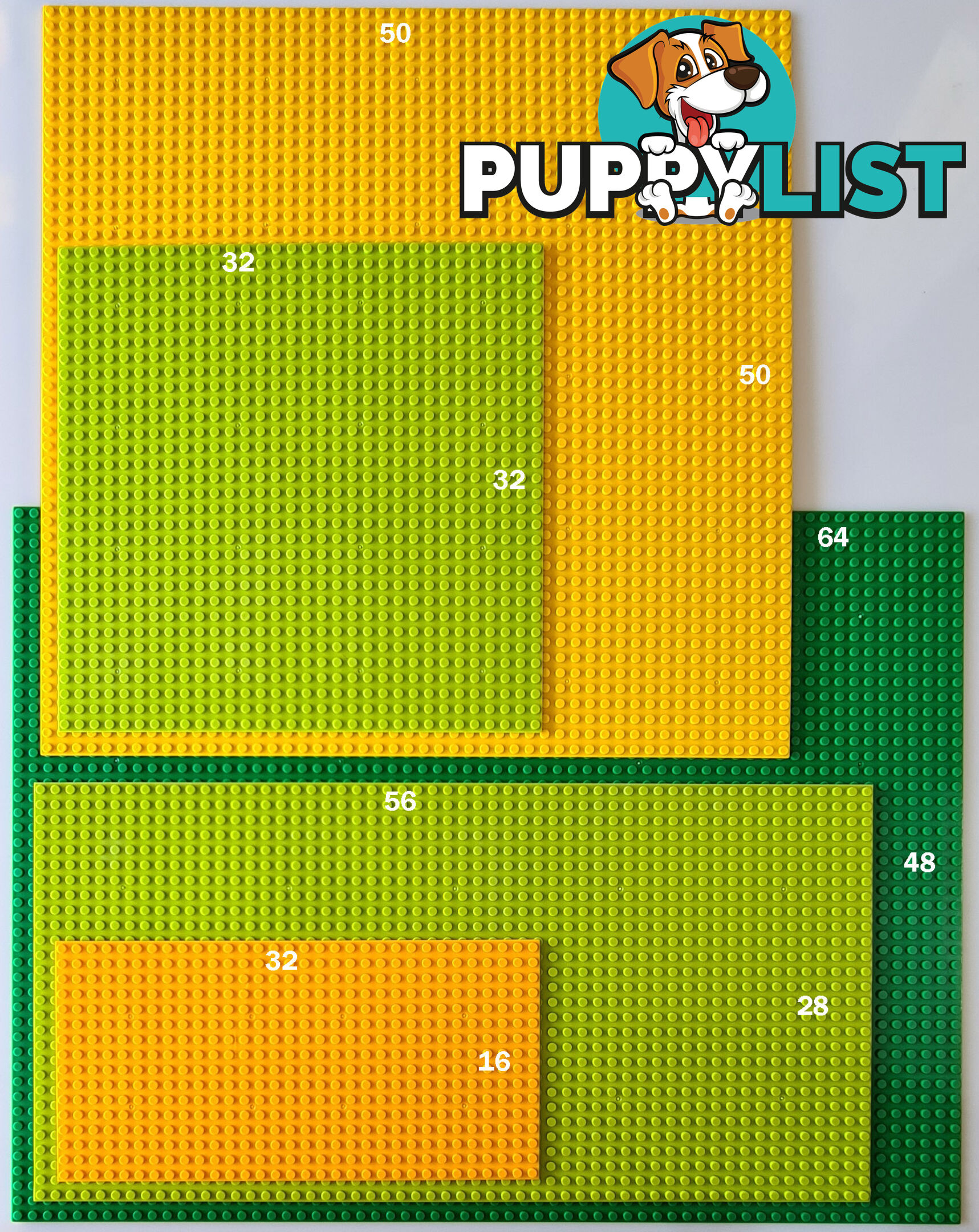 BASEPLATE  28x56 Studs Yellow Generic-classic - 0709081622735