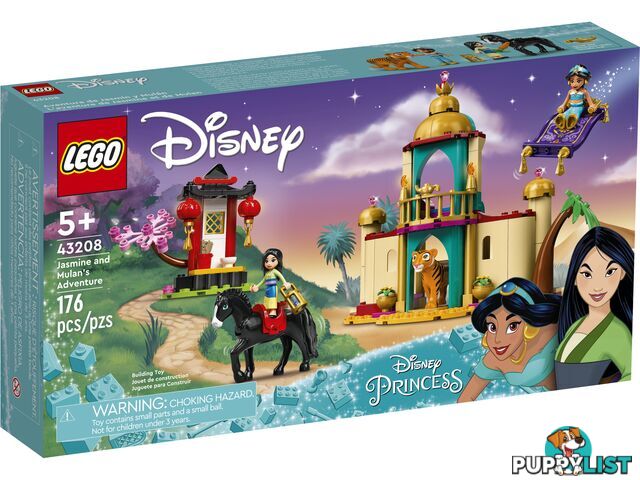 LEGO 43208 Jasmine and Mulanâ€™s Adventure - Disney Princess - 5702017154350