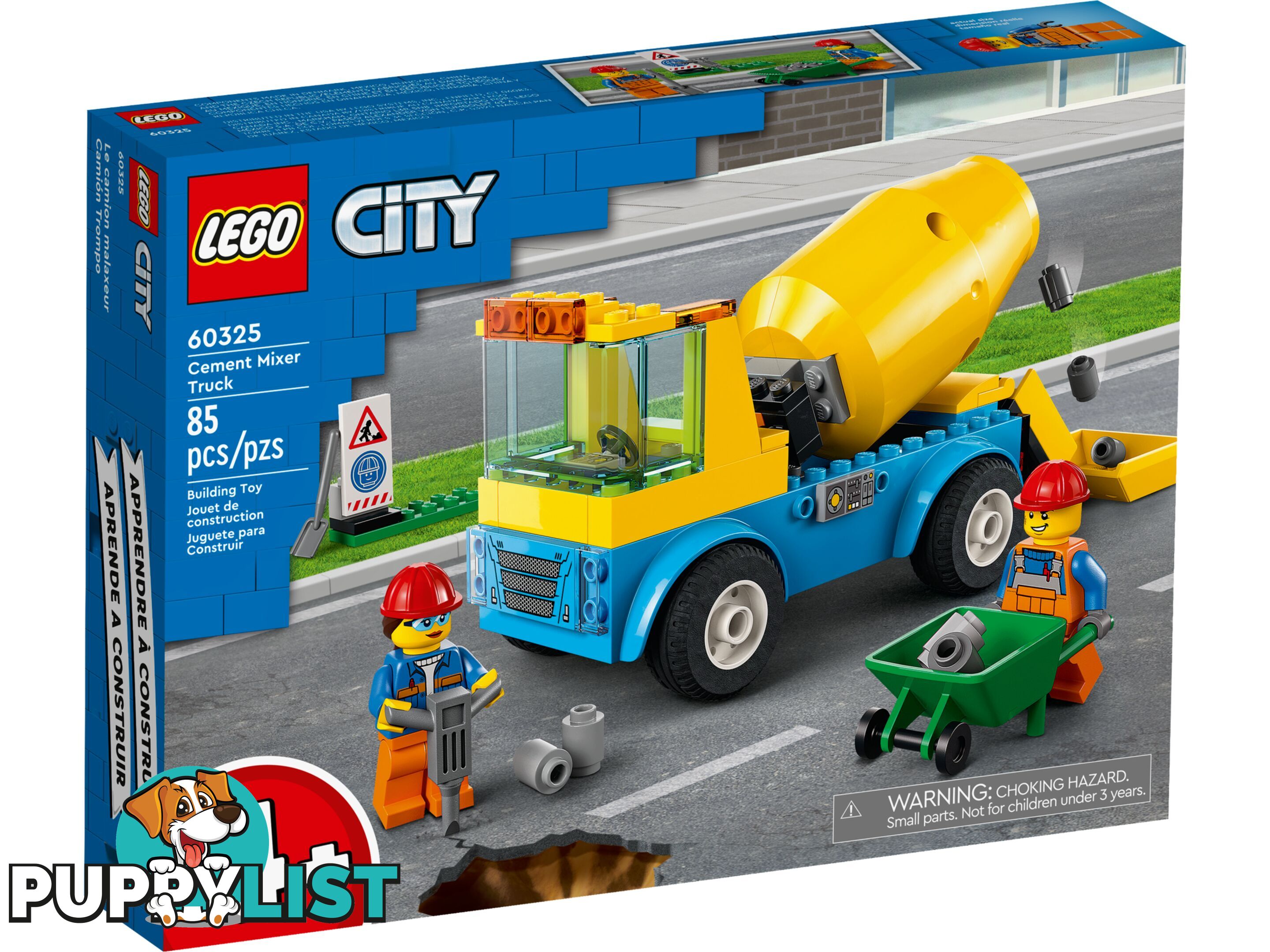 LEGO 60325 Cement Mixer Truck - City 4+ - 5702017161556