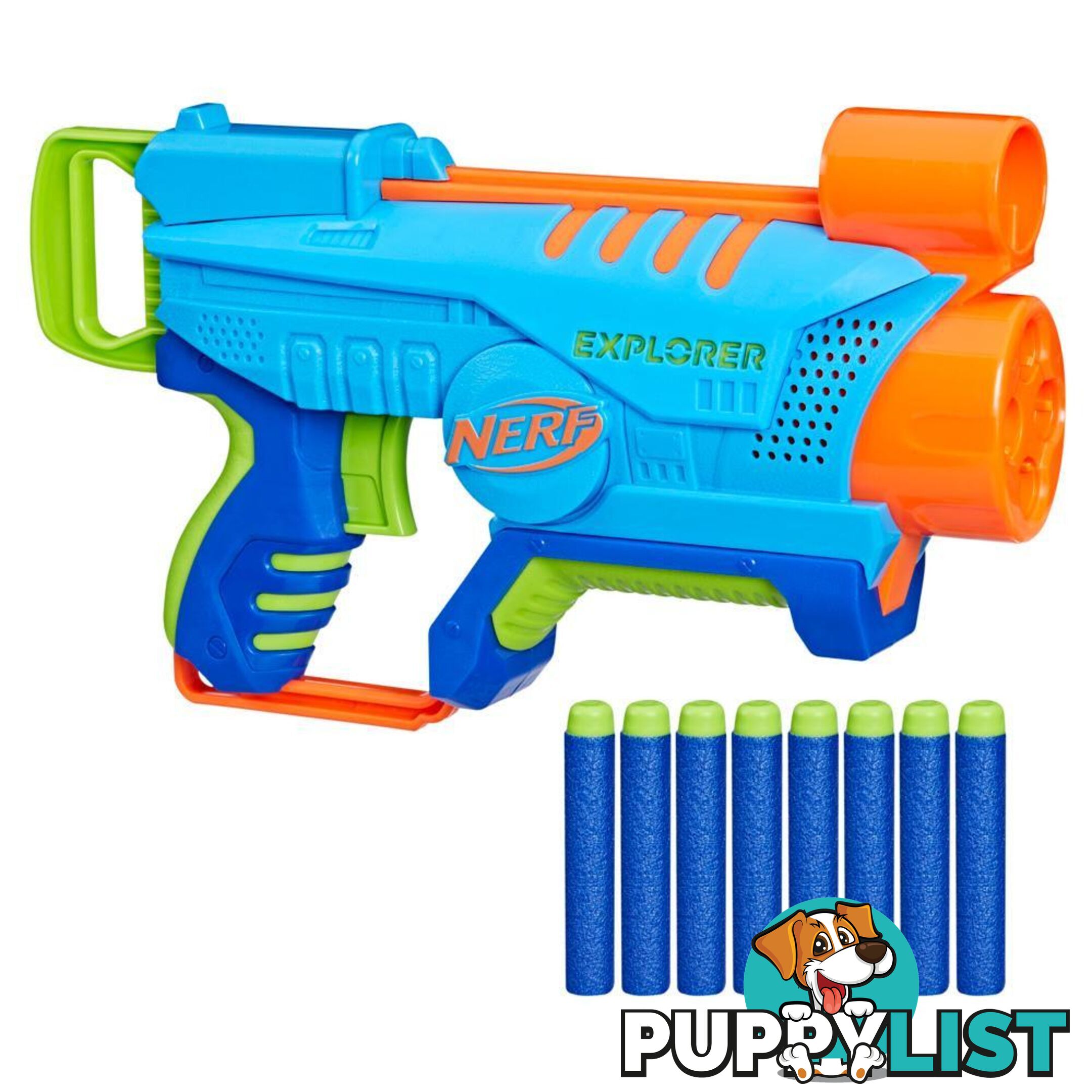 Nerf Elite Jr Explorer Easy-play Toy Blaster Easy Hold & Load & Blast 8 Nerf Elite Darts For 6 Year Old Boys & Girls - Hbf6367as00 - 195166218212