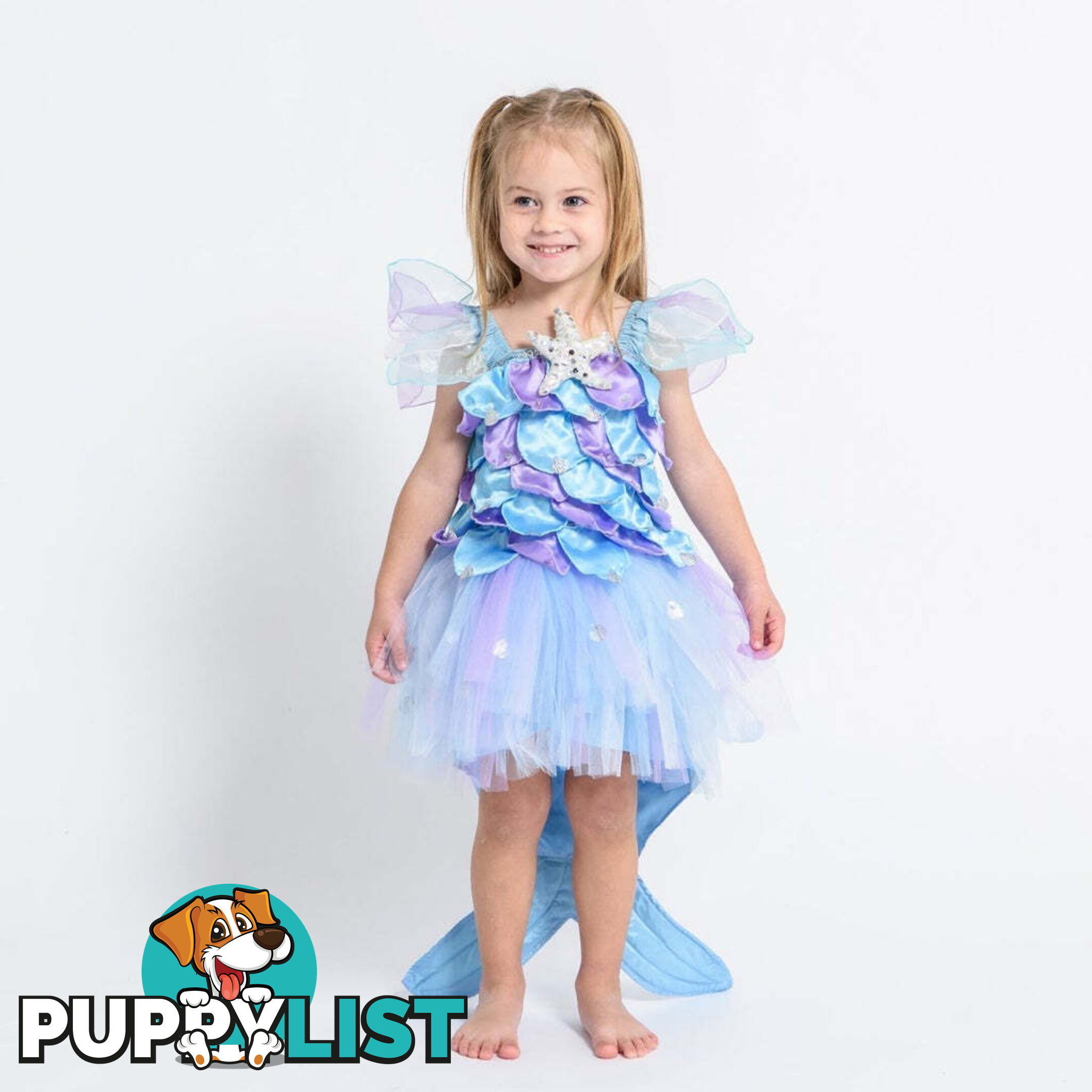 Fairy Girls - Costume Ocean Beach Mermaid Dress Blue/ Purple Large - Fgfg472l - 9787118094725