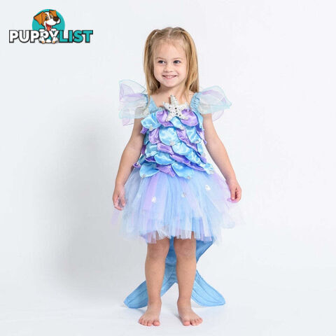 Fairy Girls - Costume Ocean Beach Mermaid Dress Blue/ Purple Large - Fgfg472l - 9787118094725