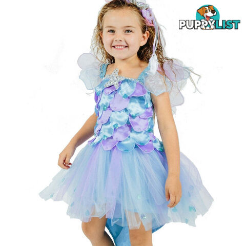 Fairy Girls - Costume Ocean Beach Mermaid Dress Blue/ Purple Large - Fgfg472l - 9787118094725