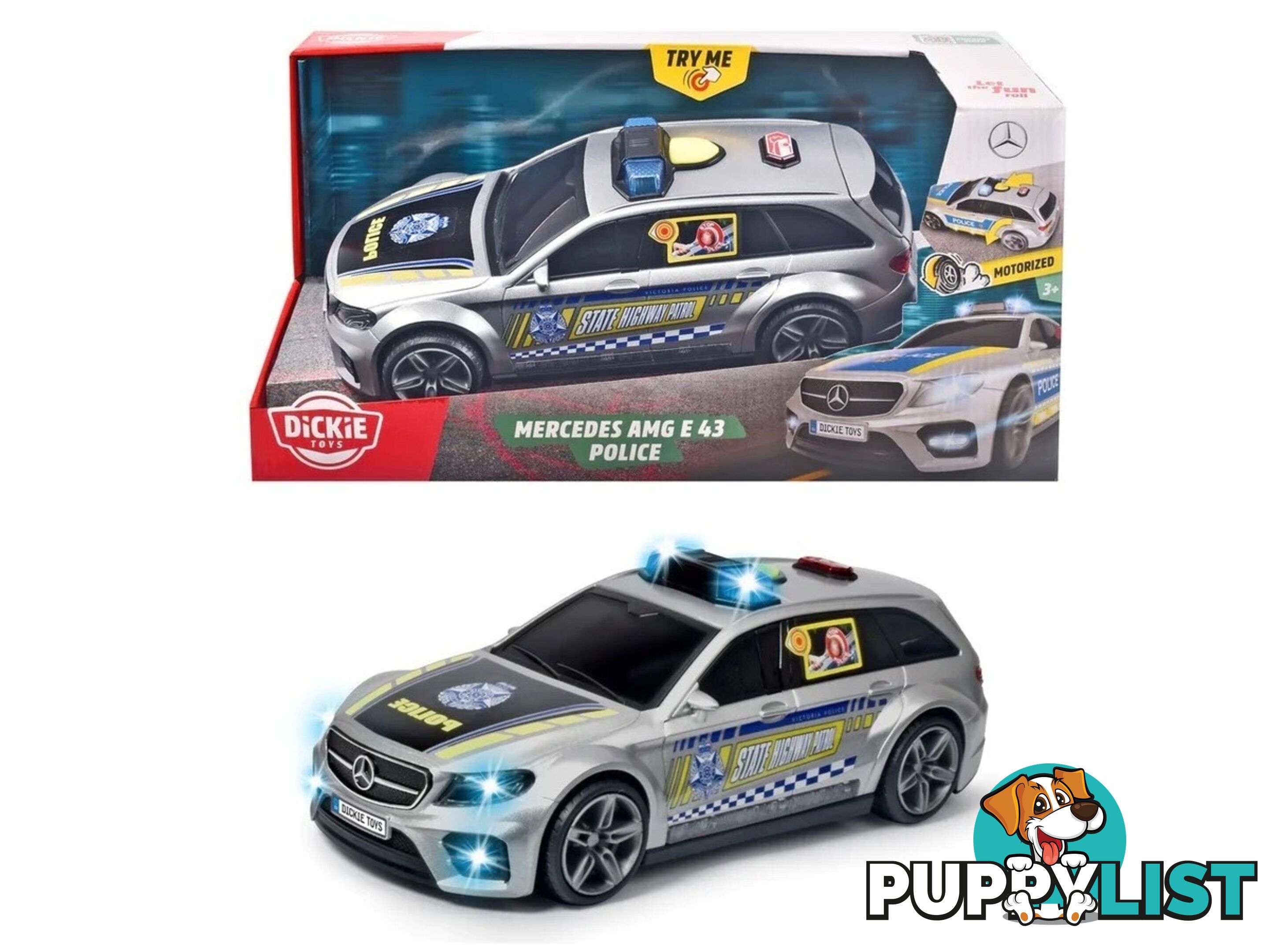 Dickie Toys Mercedes -amg E43 Police Aust Lights & Sound - Rpdk75568 - 4006333075568