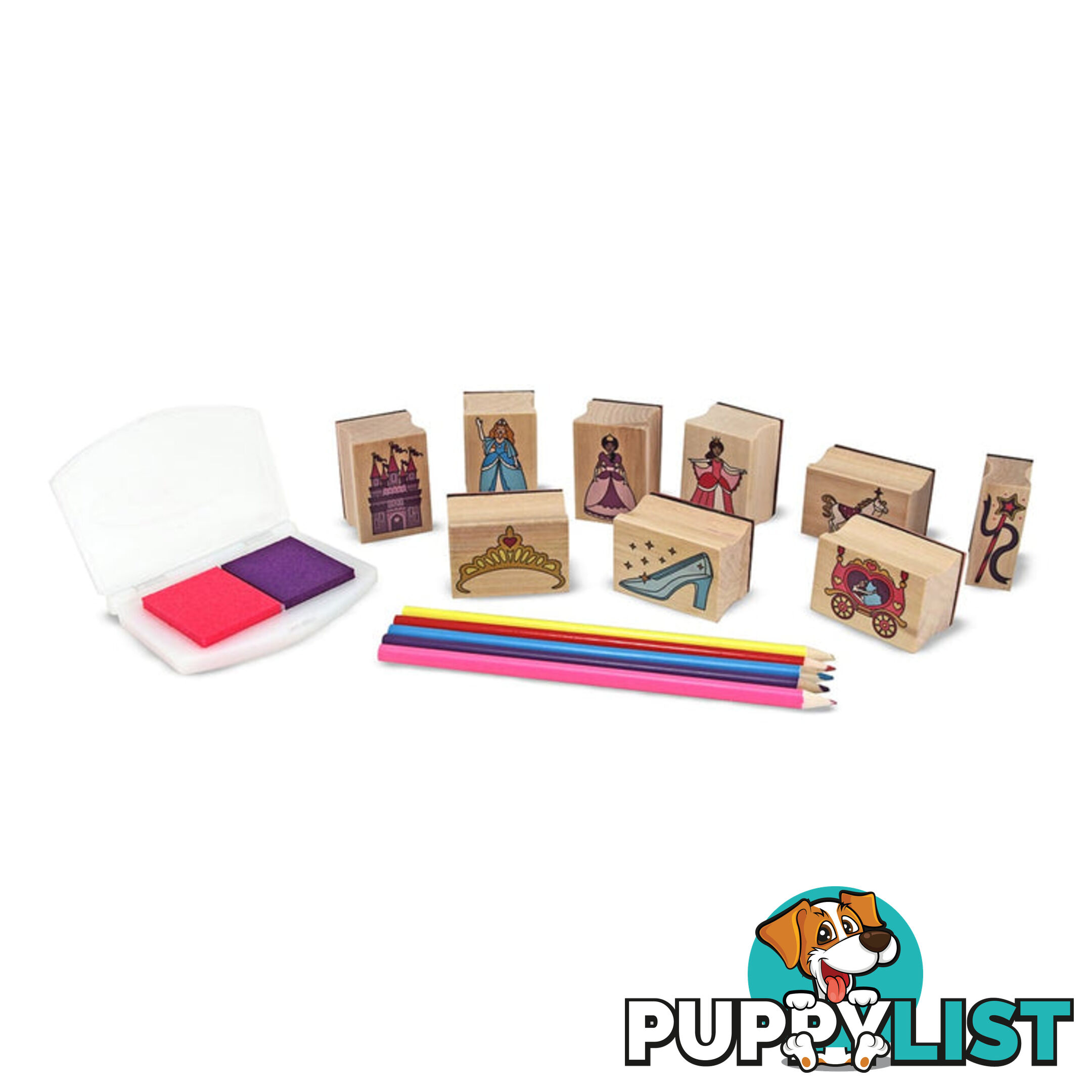 Melissa & Doug - Wooden Stamp Set - Princesses - Mdmnd2418 - 000772024181