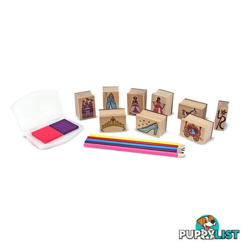 Melissa & Doug - Wooden Stamp Set - Princesses - Mdmnd2418 - 000772024181