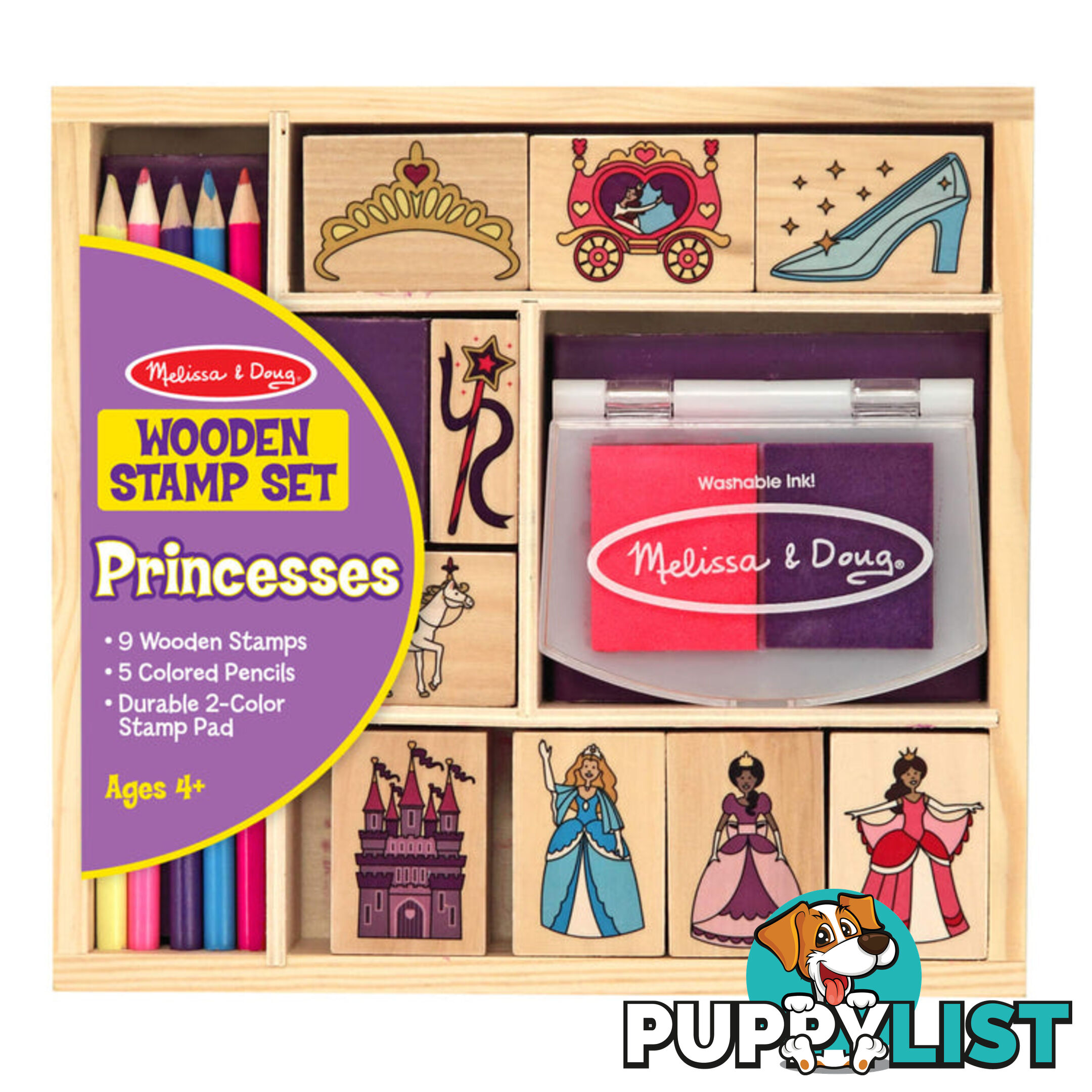 Melissa & Doug - Wooden Stamp Set - Princesses - Mdmnd2418 - 000772024181