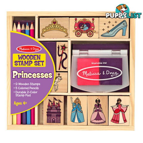 Melissa & Doug - Wooden Stamp Set - Princesses - Mdmnd2418 - 000772024181