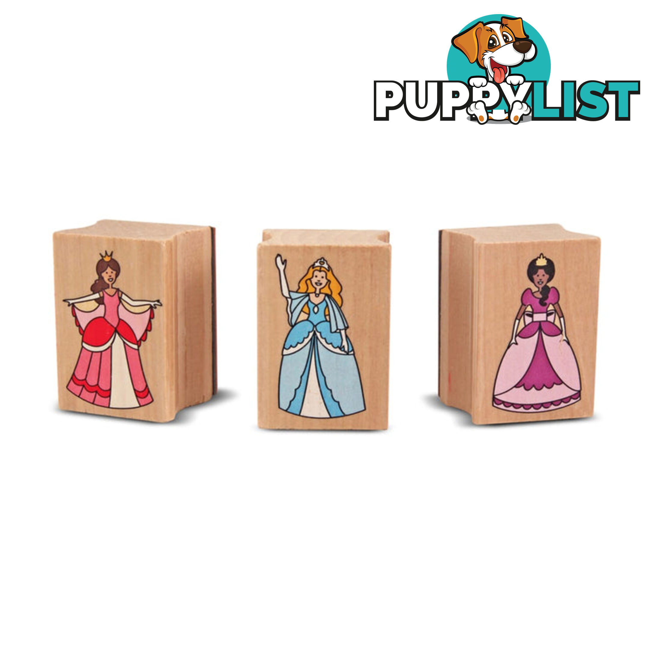 Melissa & Doug - Wooden Stamp Set - Princesses - Mdmnd2418 - 000772024181