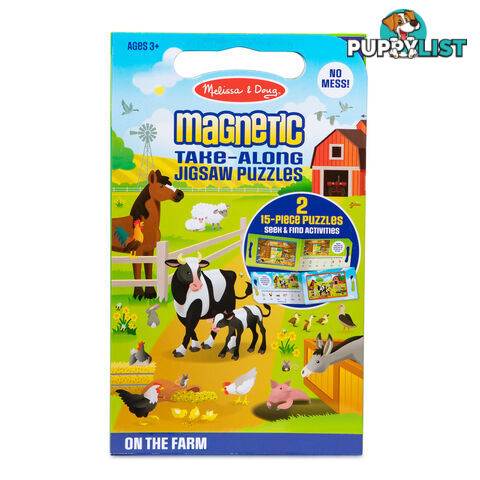 Melissa & Doug - Take Along Magnetic Jigsaw Puzzles - On The Farm Mdmnd32832 - 000772328326