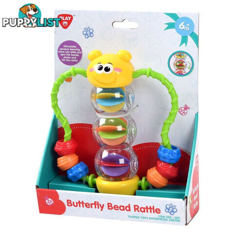 Playgo Toys Ent. Ltd. Butterfly Bead Rattle - Art64818 - 4892401015716