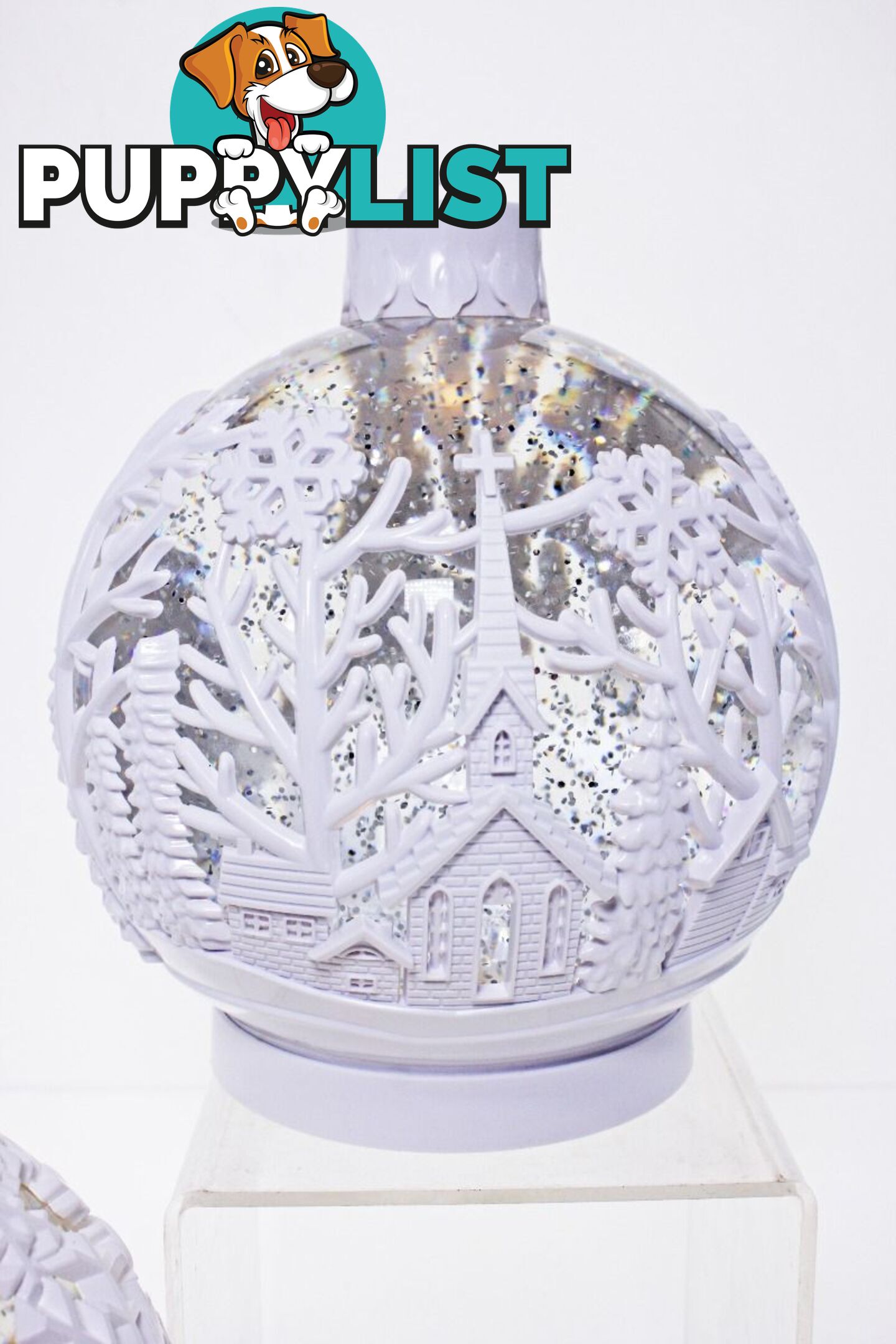 Cotton Candy - Xmas White Sphere Scene - Ccxac364 - 9353468011400