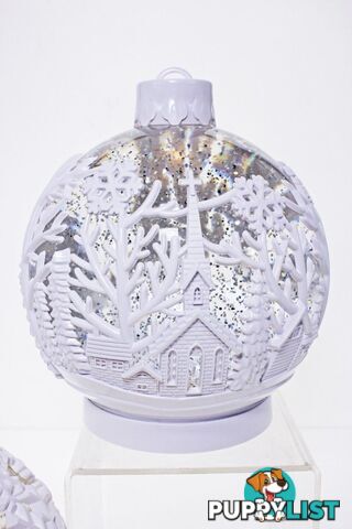 Cotton Candy - Xmas White Sphere Scene - Ccxac364 - 9353468011400