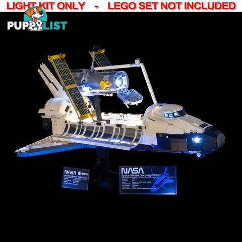 LIGHT KIT for LEGO NASA Space Shuttle Discovery 10283 - Light My Bricks - 744109767302