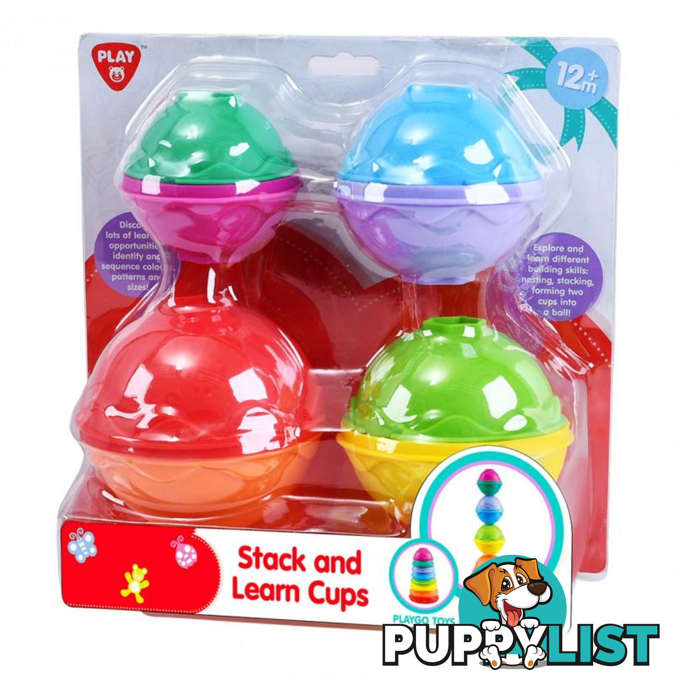 Stack And Learn Cups Playgo Toys Ent. Ltd Art63946 - 4892401024053