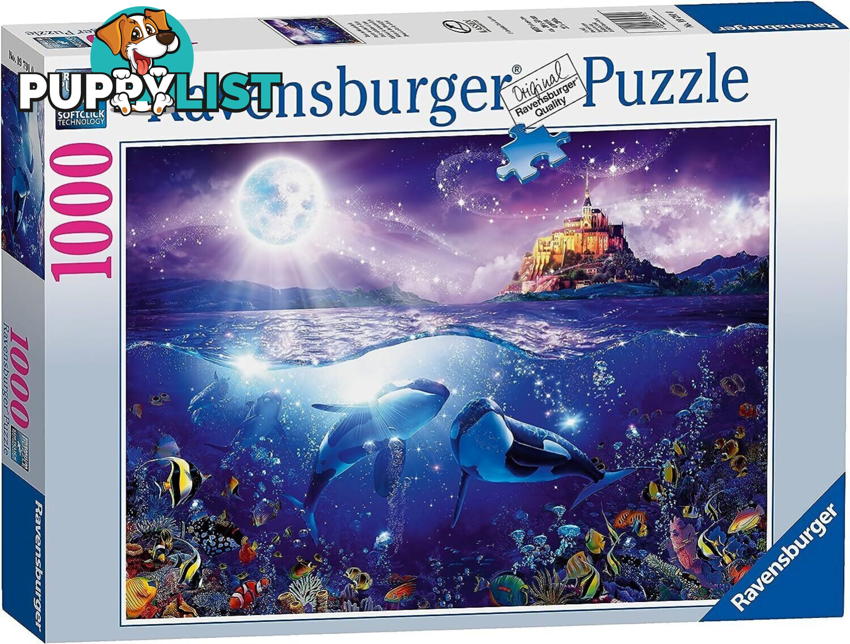 Ravensburger - Whales In Moonlig Jigsaw Puzzle 1000pc - Mdrb19791 - 4005556197910