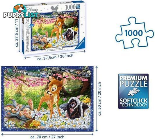 Ravensburger - Disney Memories Bambi 1942 Jigsaw Puzzle 1000pc - Mdrb19677 - 4005556196777