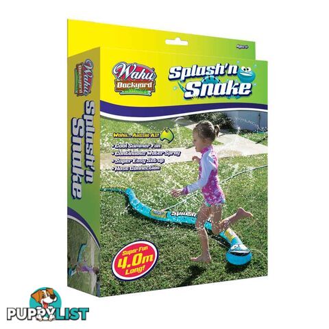 Wahu - Splash N Snake 4 Meter Long Inflatable Water Sprinkler Assorted Colours Cn600846 - 9320832008465