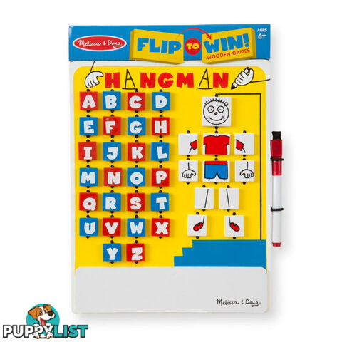 Melissa & Doug - Flip-to-win Hangman Travel Game - Mdmnd2095 - 000772020954