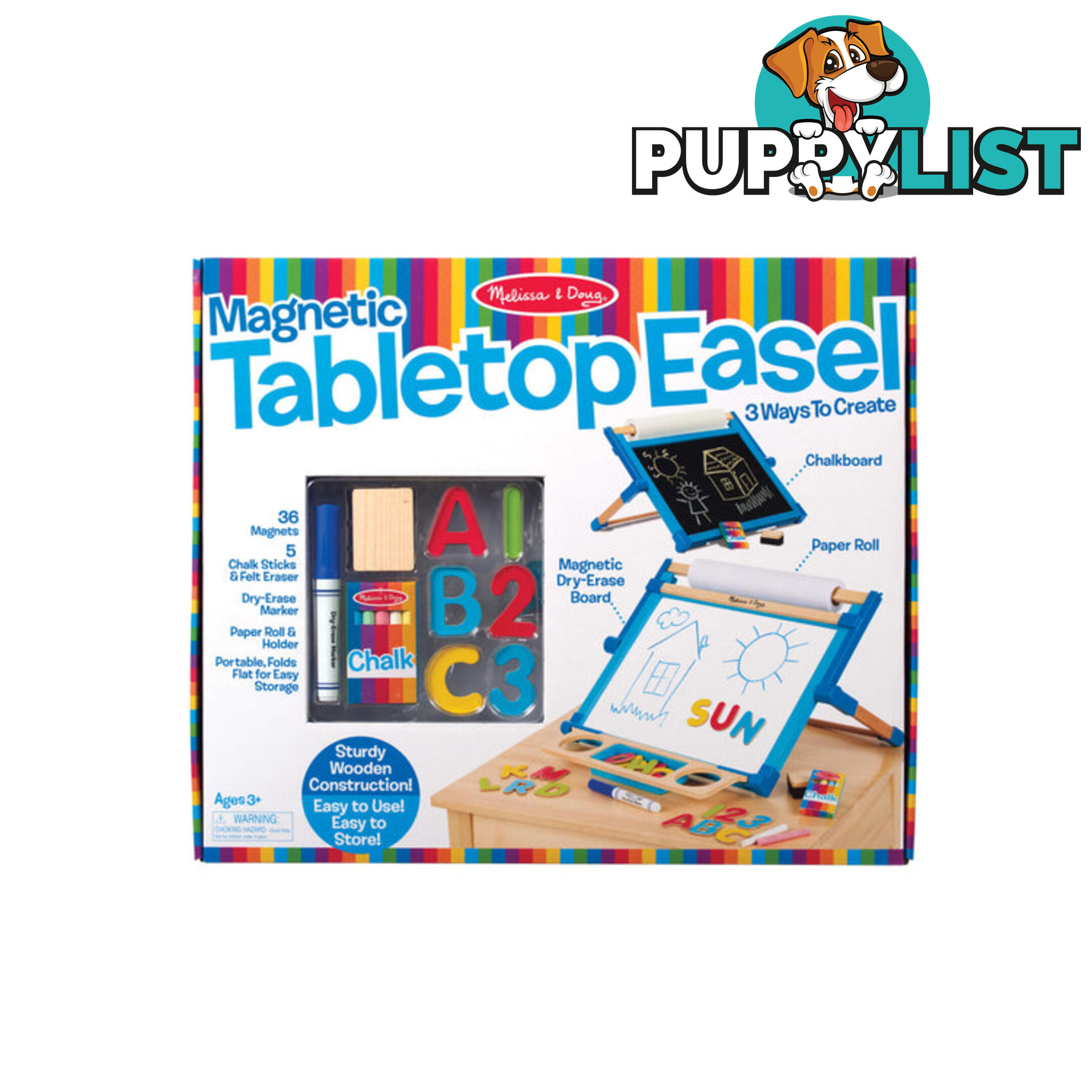 Melissa & Doug - Deluxe Double-sided Tabletop Easel - Mdmnd2790 - 000772027908