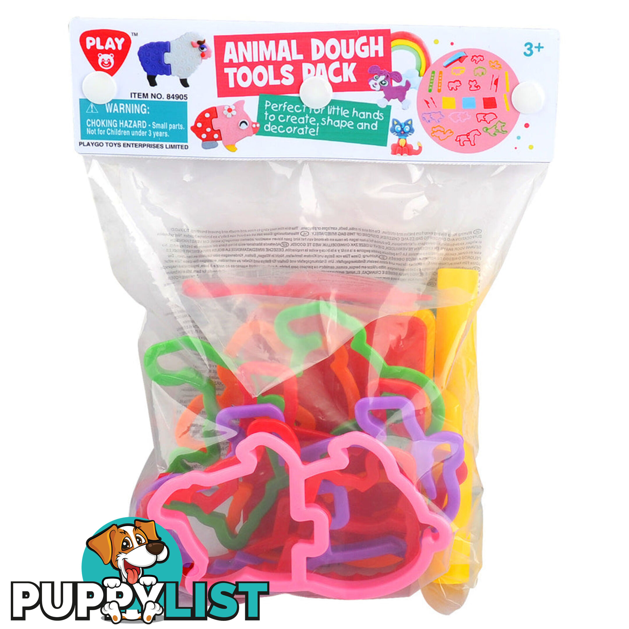 Playgo Toys Ent. Ltd. Animal Dough Tool Pack Assorted Styles - Art65986 - 4892401849052